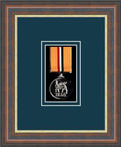 Military Medal Frame – M1-45F Mahogany-Nightshade Mount